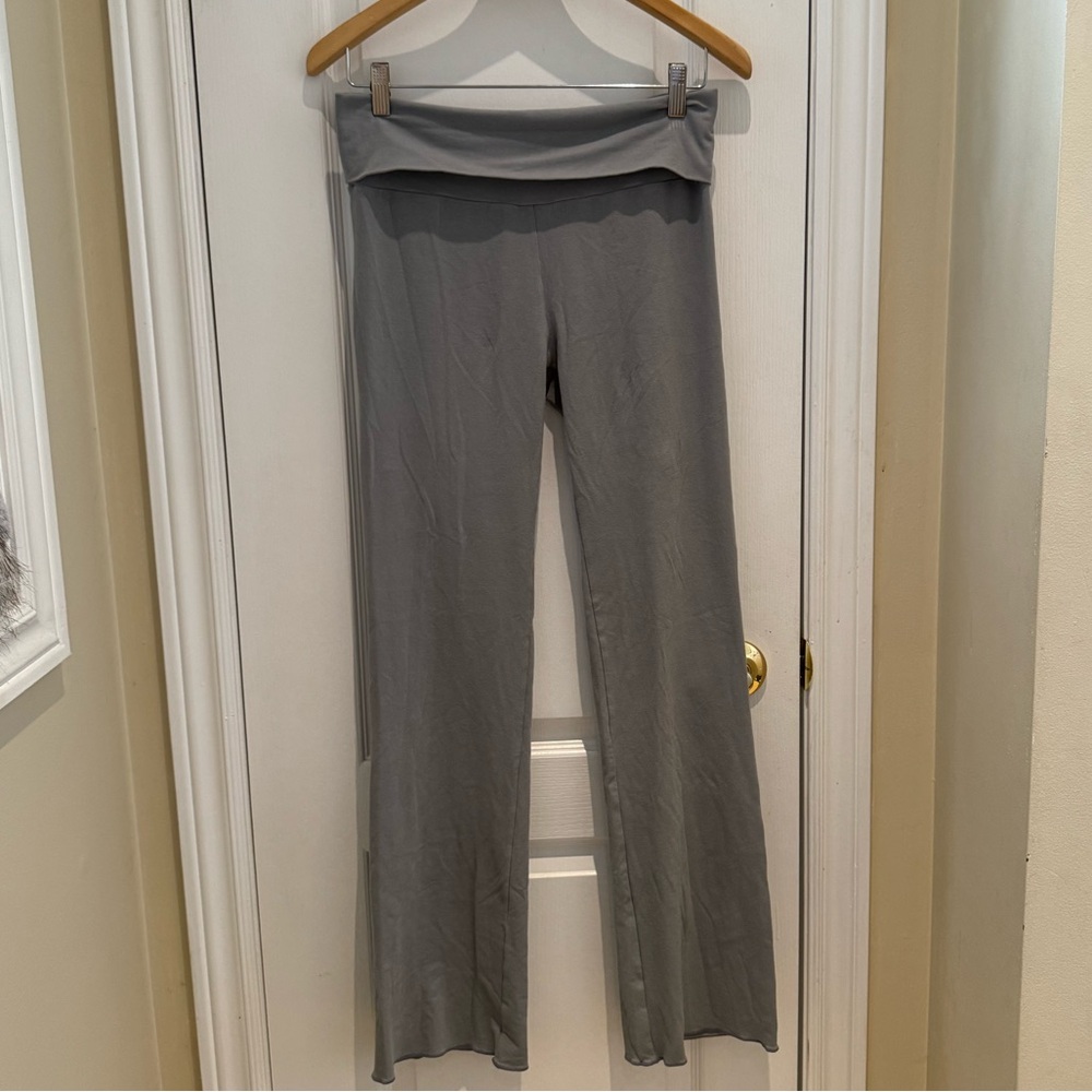 Skims Fold Over Cotton Jersey Soft Lounge Flare Pants - Picture 1 of 5